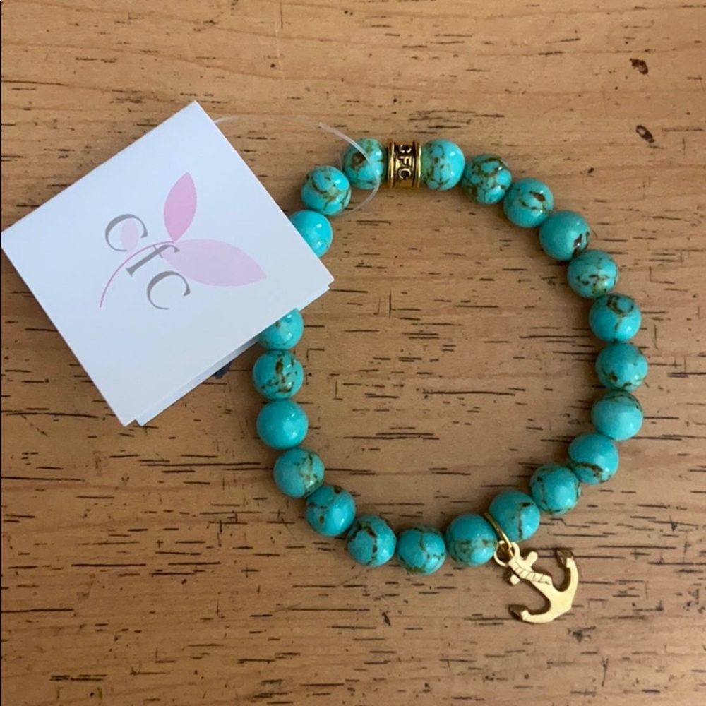 Turquoise Anchor Bracelet